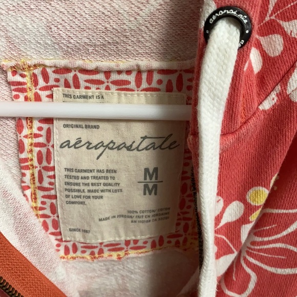 Orange flower Aero short sleeve beach sweatshirt - Picture 3 of 7